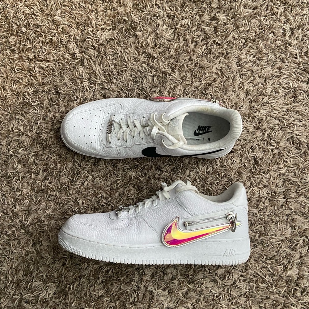 White Nike Air Forces. Size 12
